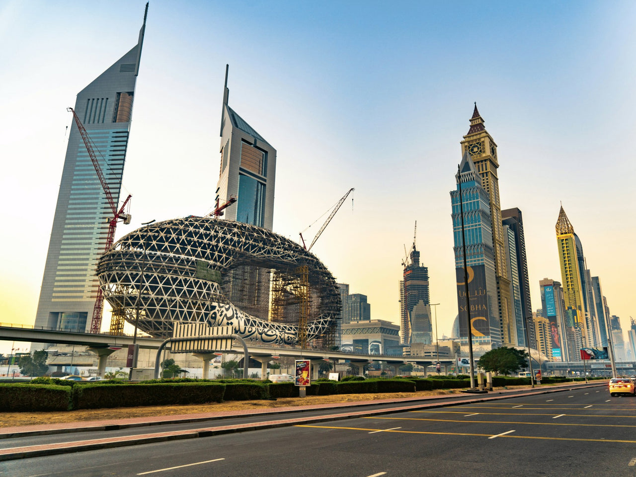 Museum of the Future and Sheikh Zayed Road Dubai